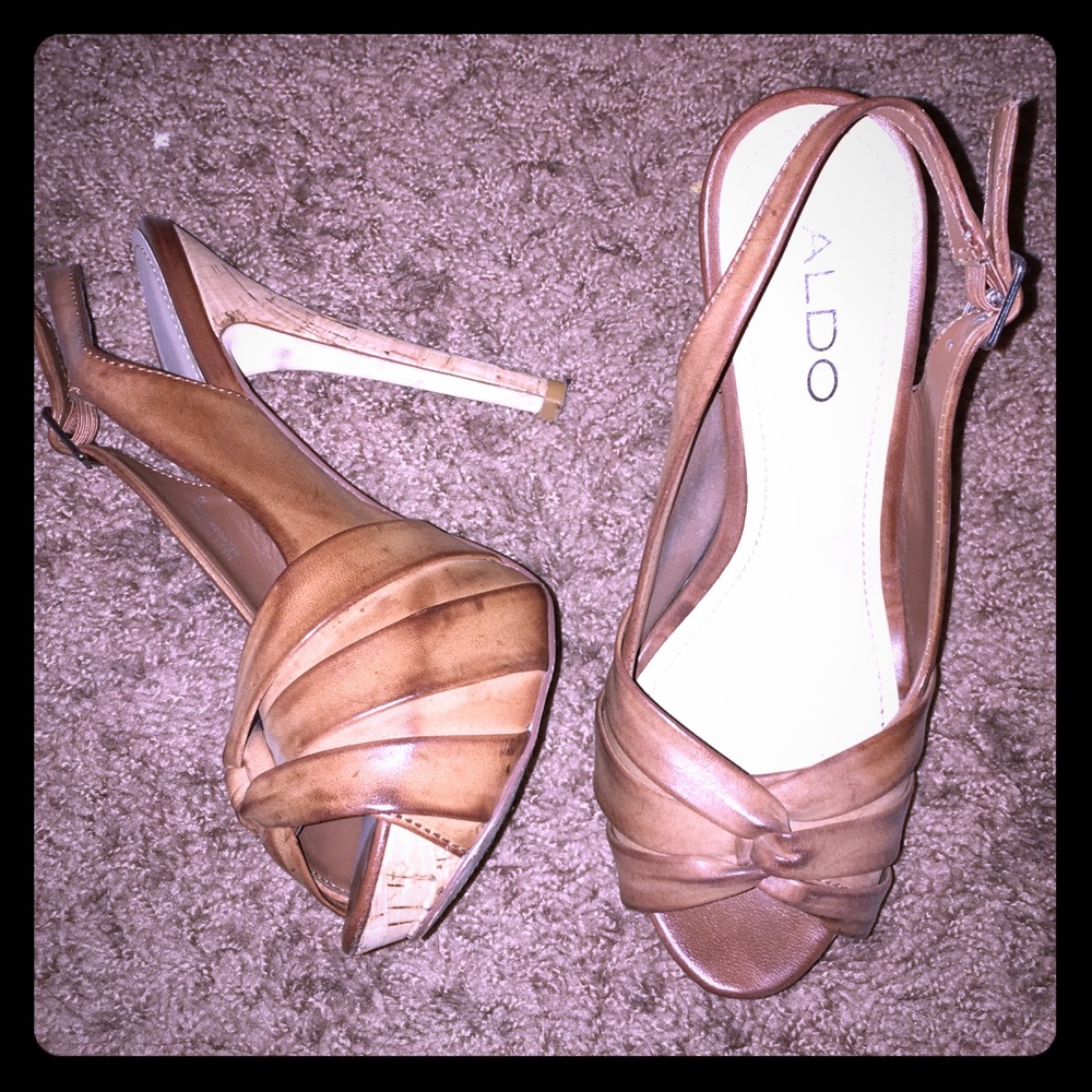 Aldo platform slingback heels